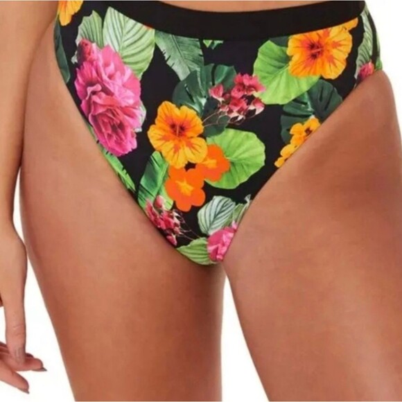 Andie Banded Cheeky Bottom in Tropical Flower/ Size S - Picture 1 of 6